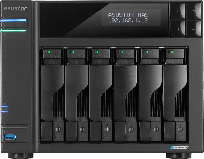 Asustor Lockerstor 6 Gen2+ AS6706T v2, 8GB RAM, 2x RJ-45 5GBase-T, 2x USB-A 3.1