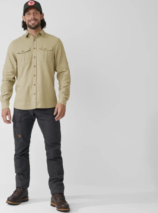 Fjällräven Övik Travel Hemd langarm sand stone (Herren)