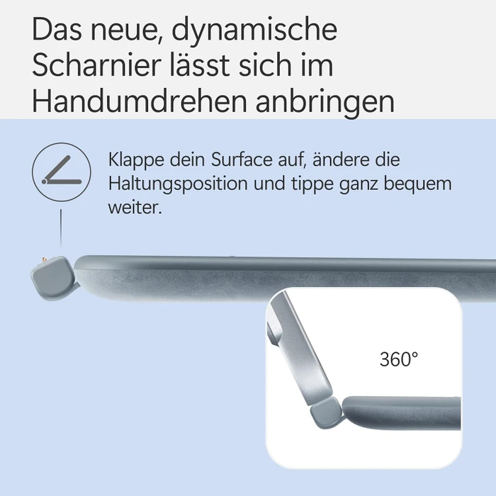 Microsoft Surface Pro 12" Keyboard mit Copilot-Taste, Ozean, DE