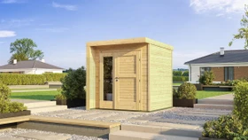 Weka 262 B 209x205cm Gartenhaus natur