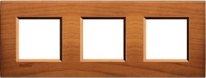 Bticino Livinglight Abdeckrahmen 3-fach, kirsche