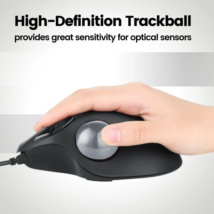 Perixx PERIPRO-303GSL 34mm für Perimice und Logitech M570, Ersatz-Trackball, silber