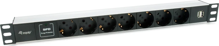 Equip 19" PDU Aluminium Steckdosenleiste, 1HE, 7-fach, 250V, 1.8m