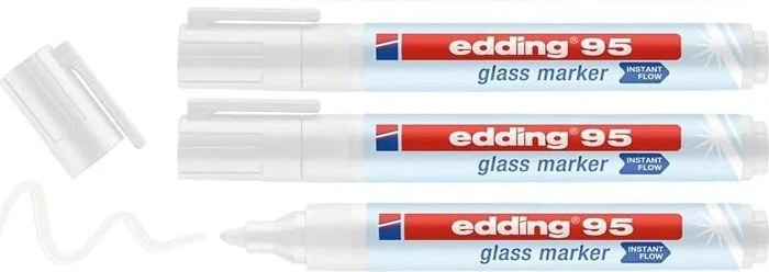 edding 95 Glasmarker weiß, 3er-Pack