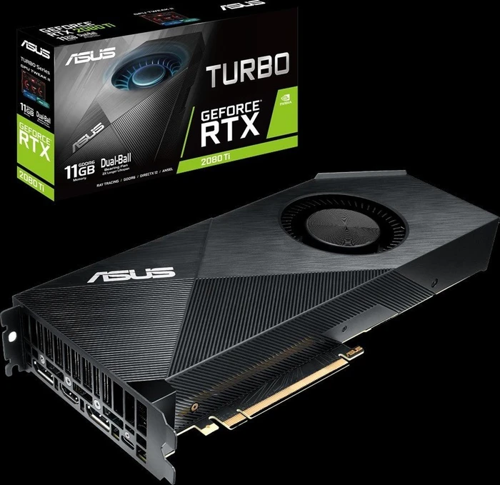 ASUS Turbo GeForce RTX 2080 Ti, TURBO-RTX2080TI-11G, 11GB GDDR6, HDMI, USB-C, 2x DP