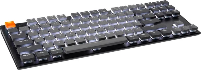 Keychron K1 V4, 80% TKL, LEDs weiß, schwarz, Gateron LOW PROFILE BLUE, USB/Bluetooth, US