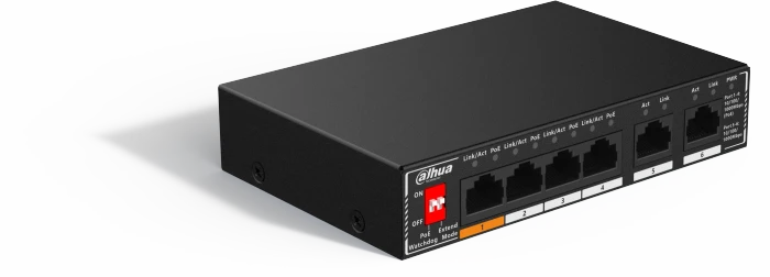 Dahua SG10 Desktop Gigabit Switch, 6x RJ-45, 36W PoE+
