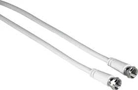 Hama SAT-Anschlusskabel, F-Stecker - F-Stecker, 1.5m, 85dB, weiß (00011925)