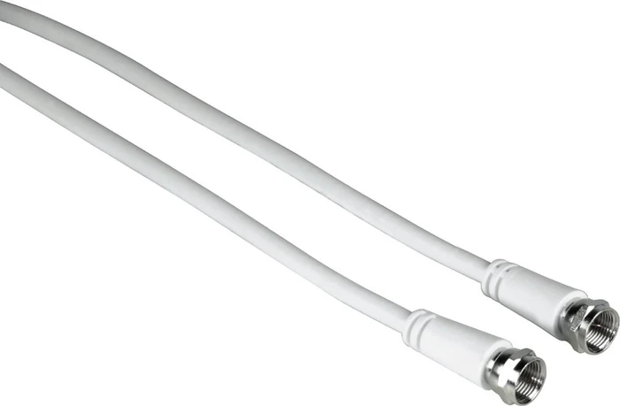 Hama SAT-Anschlusskabel, F-Stecker - F-Stecker, 1.5m, 85dB, weiß