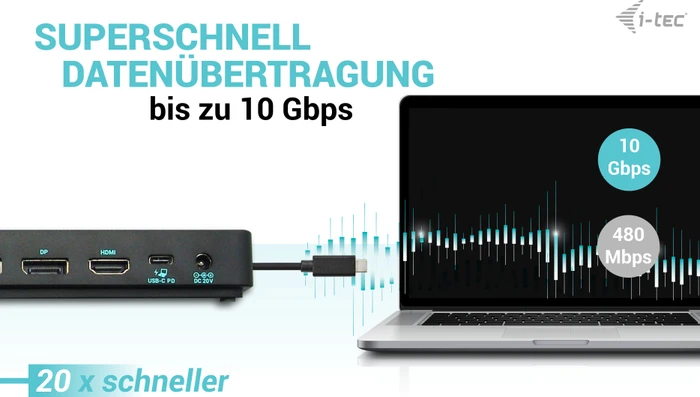 i-tec USB-C Triple Display Docking Station Gen 2 Pro + Power Delivery 100W, USB-C 3.1 [Buchse]