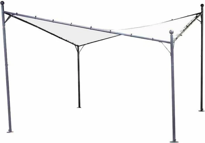 Siena Garden Berlino Pavillon 4x4m grau/weiß