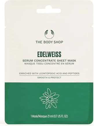 The Body Shop Edelweiss Serum Concentrate Sheet Mask, 21ml