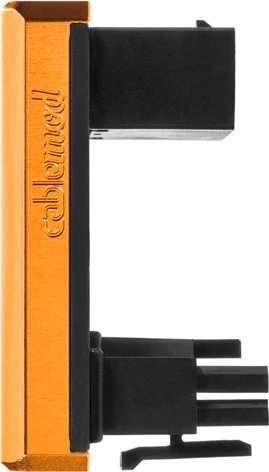 CableMod 12VHPWR Winkeladapter 180 Grad, Variante B, Sense-Pins an der Oberseite, orange