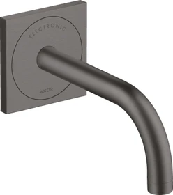 Hansgrohe Axor Uno elektrische Waschbeckenarmatur 165 mit Temperaturvoreinstellung und Netzanschluss brushed black chrome