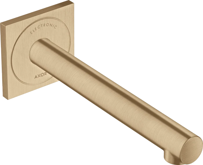 Hansgrohe Axor Uno Elektronik-Waschtischmischer Unterputz für Wandmontage mit Auslauf 221mm brushed bronze