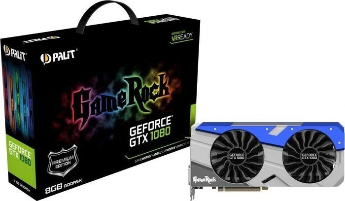 Palit GeForce GTX 1080 GameRock Premium, 8GB GDDR5X, DVI, HDMI, 3x DP