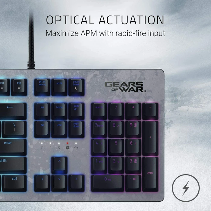 Razer Huntsman Gear of War 5 Edition, Razer Clicky Optical PURPLE, USB, US