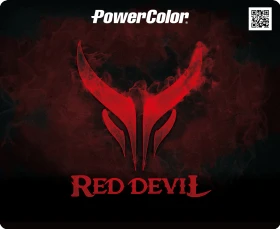 PowerColor Red Devil Gaming Mouse Pad, 220x180mm, schwarz/rot