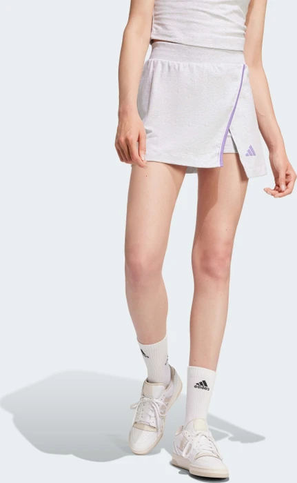 adidas Essentials Color-Pop Cotton Skort kurz light grey heather (Damen)
