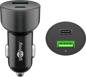 Wentronic Goobay Dual-USB Auto-Schnellladegerät 48W schwarz