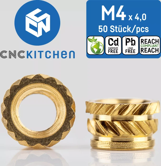 CNC Kitchen Gewindeinsätze zum Einschmelzen