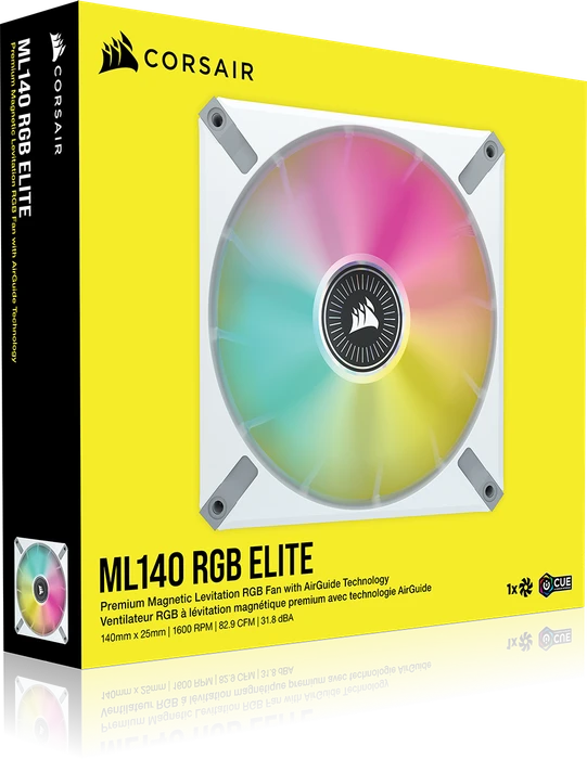 Corsair ML Series iCUE ML140 RGB Elite, weiß, 140mm