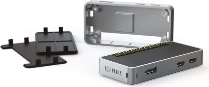 Flirc Gehäuse für Raspberry Pi Zero, schwarzer Deckel, silber/schwarz