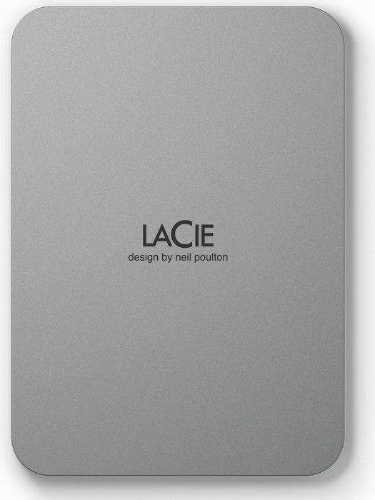 LaCie Mobile Drive V2, Moon Silver, 2TB, USB-C 3.0