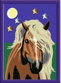 Ravensburger Malen nach Zahlen Haflinger im Mondschein