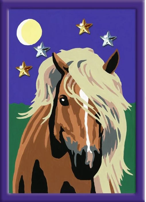 Ravensburger Malen nach Zahlen Haflinger im Mondschein