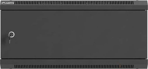 Lanberg WF01 Series 19" Wandschrank 4HE, hängend, Flatpack, Stahltür, IP20, RAL 9004, 450mm tief
