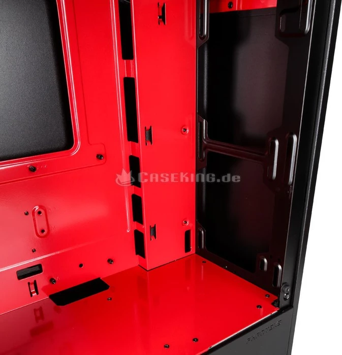Phanteks Eclipse P300 schwarz/rot, Glasfenster