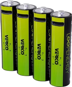 Verico LoopEnergy Mignon AA Li-Ion USB-C 1700mAh, 4er-Pack