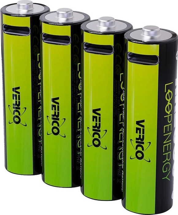 Verico LoopEnergy Mignon AA Li-Ion USB-C 1700mAh, 4er-Pack