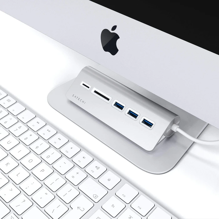 Satechi USB-C Combo Hub, silber, USB-C 3.0 [Stecker]