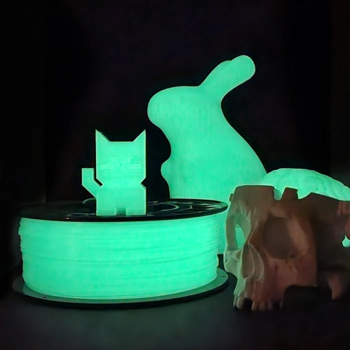 Nobufil PETG, glow in the dark green, Spule, 1.75mm, 1.00kg