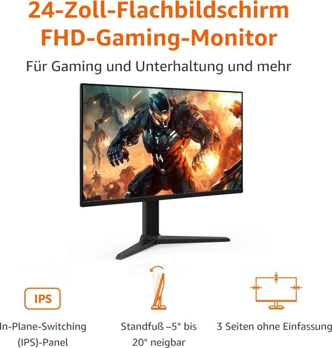 AmazonBasics Gaming Monitor, 24"
