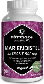 Vitamaze Mariendistel Extrakt 500mg vegane Kapseln, 90 Stück