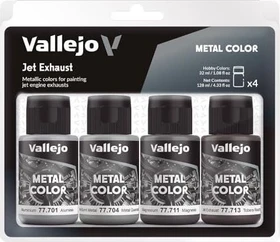 Vallejo Metal Color Jet Exhaust Farbset, 4-tlg.