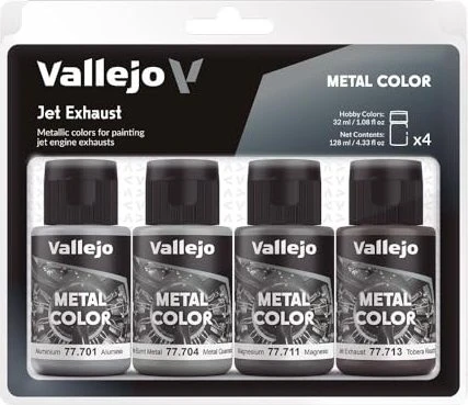 Vallejo Metal Color Jet Exhaust Farbset, 4-tlg.
