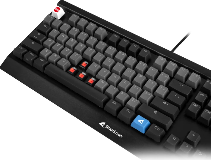 Sharkoon Skiller SAC20 Keycap Set, Kunststoff (PBT) Double-Shot, schwarz/grau, 114 Tasten (104+10), ANSI-US