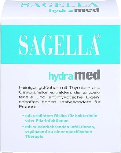 Sagella Hydramed Intim Reinigungstücher, 10 Stück