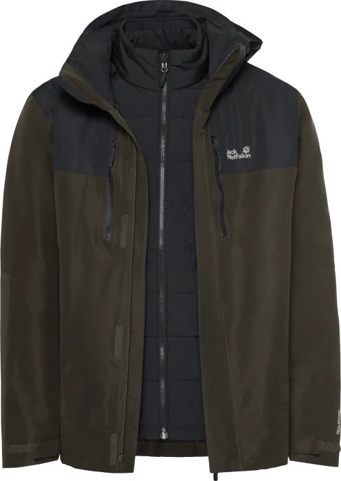 Jack Wolfskin Jasper Pro 3in1 Funktionsjacke obsidian moss (Herren)
