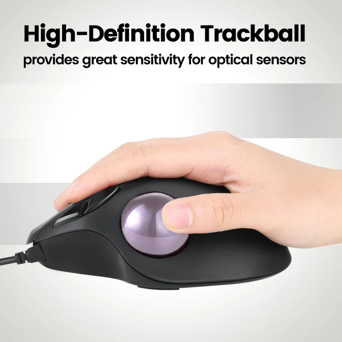 Perixx PERIPRO-303GLV 34mm für Perimice und Logitech M570, Ersatz-Trackball, violett