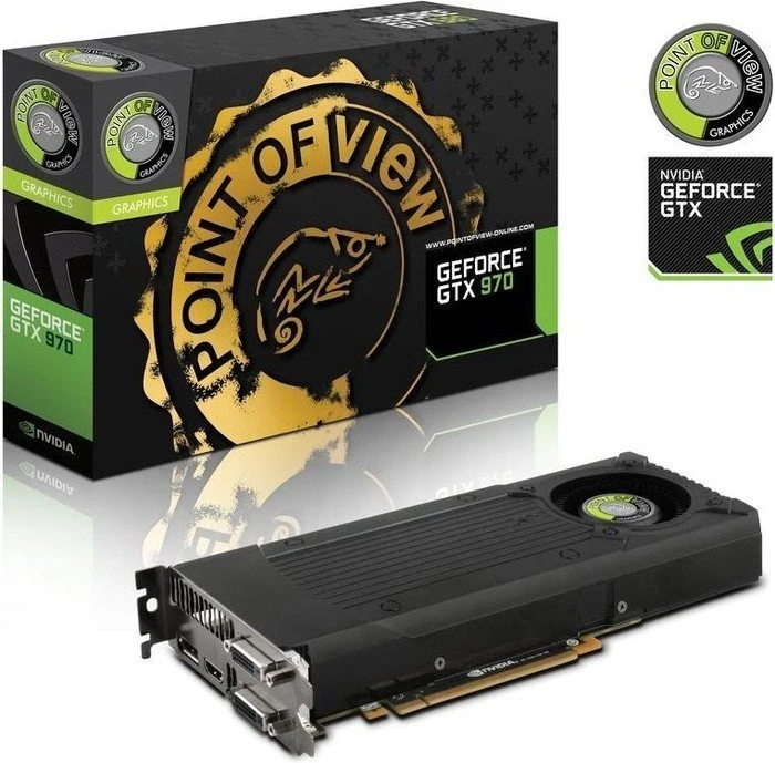 Point of View GeForce GTX 970, 4GB GDDR5, 2x DVI, HDMI, DP