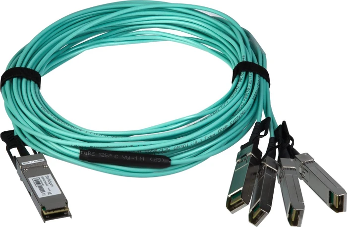 StarTech Nachbau von Cisco QSFP-4X10G-AOC7M Active Optical Cable 40G 7m LAN-DAC Breakout, Lichtwellenleiter-Duplex, 1x QSFP+/4x SFP+
