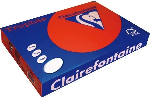 Clairefontaine Trophée Universalpapier matt korallenrot, A3, 160g/m², 250 Blatt