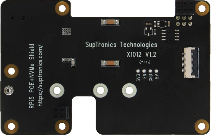 Geekworm X1012 PCIe auf M.2 Key-M NVMe+PoE Adapter-Board, M.2 M-Key 2230/2242/2260/2280 NVMe Slot für Raspberry Pi 5