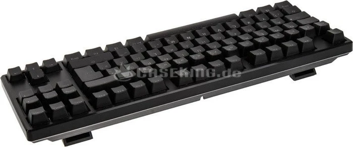 Ducky One TKL PBT schwarz, LEDs blau, MX SPEED Silver, USB, DE