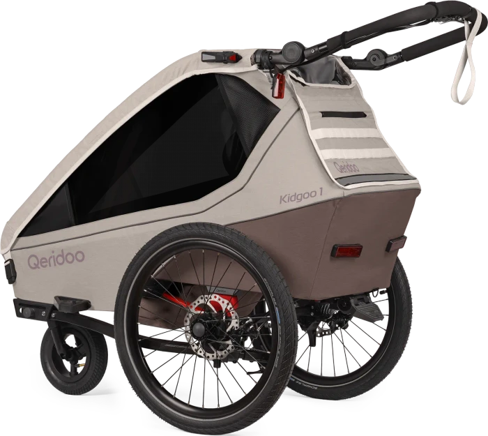 Qeridoo Kidgoo 1 Pro Gen 2 Fahrradanhänger barista brown (Modell 2026)